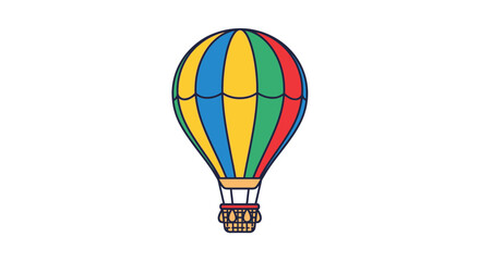 Naklejka premium Colorful Hot Air Balloon Ride.