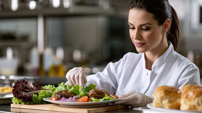Clinical kitchen testing low sodium meal formulations showcasing food science heart wellness and longevity nutrition