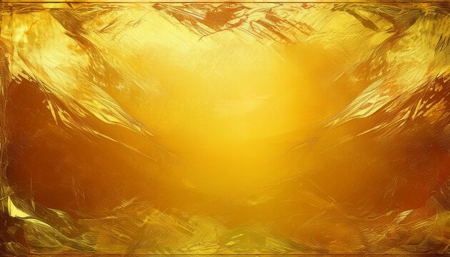 sfondo filtro grunge texture dorato luminoso spiegazzato con spazio vuoto al centro trasparente per sovrapposizione immagine