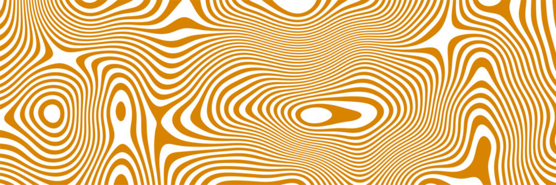 Abstract caramel swirl background with wavy brown ripple pattern. Creamy liquid texture with smooth flowing topographic lines vector. Coffee and milk wave design for modern backdrop.