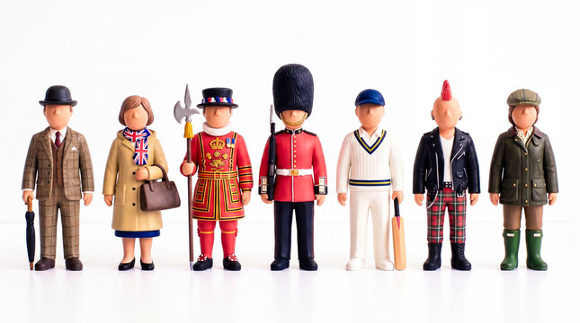 Darstellung von Politik, Gesellschaft und britischer Tradition durch unterschiedliche Menschen