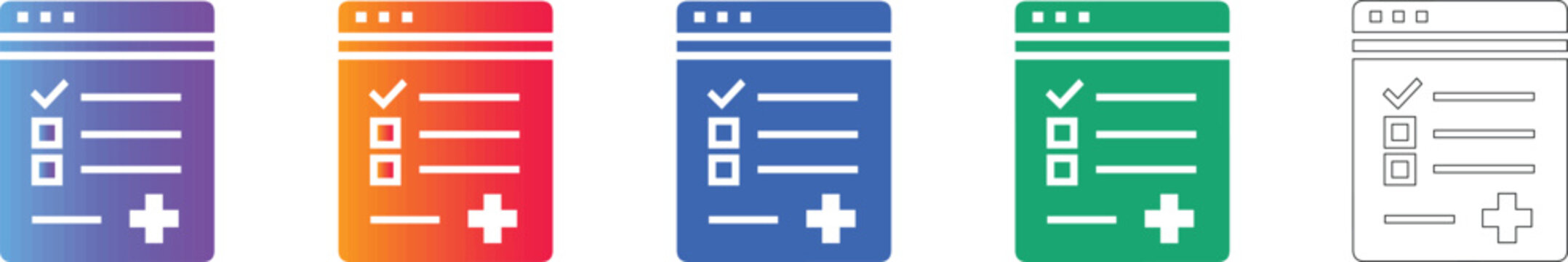 Patient Health Assessment List Icons