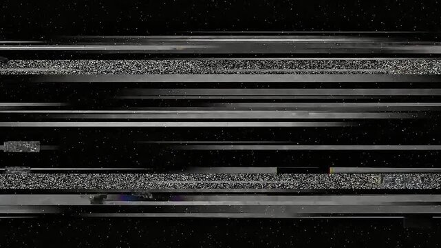 Analog VHS Glitch Loop Animation Featuring Static Noise and Retro Scan Lines