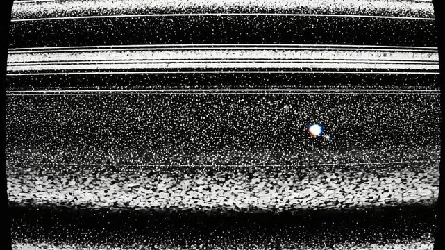 Retro Analog TV Static Noise Animation with VHS Glitch Texture