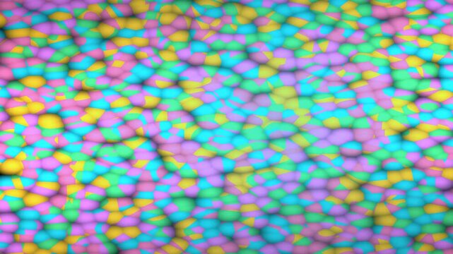 Colorful pastel candy balls in vibrant pattern