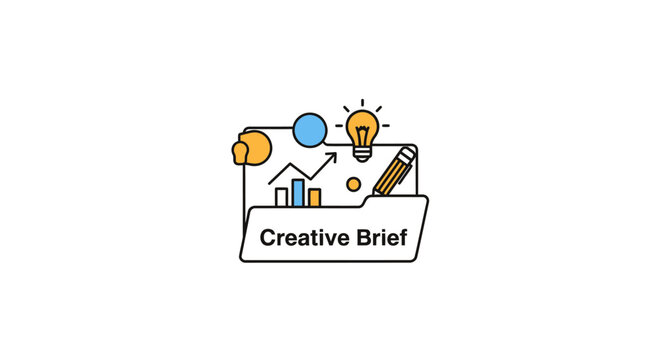 Creative Brief Document Icon Design.