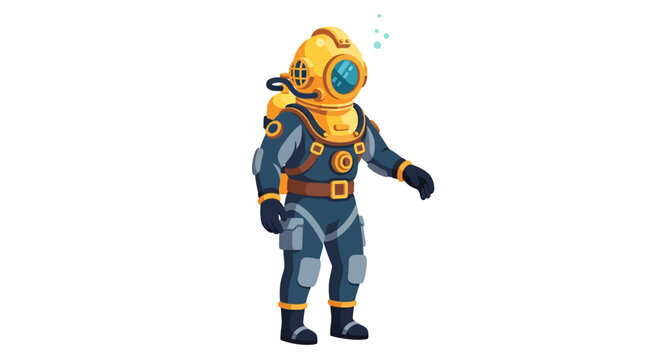 Diver in full scuba gear equipment.