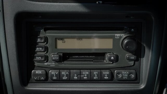 CD Insertion, Music Playback, and Track Skipping on a Retro Factory Audio Head Unit  |  Japan
