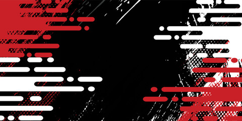 Gaming esport background striking stripes electric banner vector illustration design red black grunge brush wing comic pattern modern abstract concept livery stripes decal paint splash splatter.eps 10 © Samsul