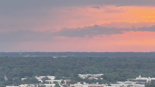 sunrise over the city