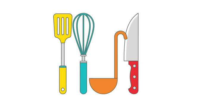 Kitchen Utensils for Cooking Preparation.