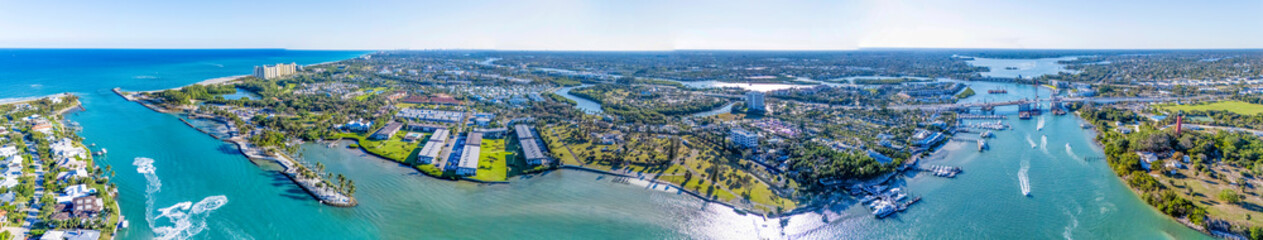 aerial panoramic view of Jupiter Inlet © Bruce