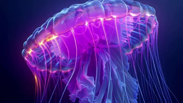 jellyfish in blue