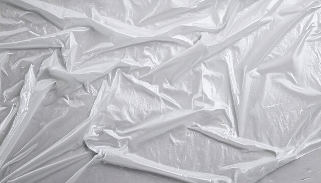plastic texture overlay white crumpled and creased plastic poster texture background