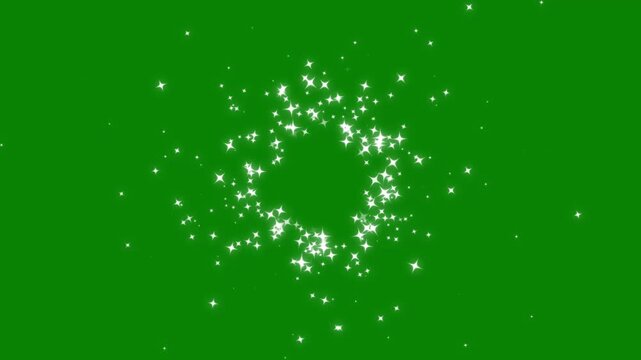 Energy particles star bursting through a luminous radial circle pattern, cinematic hyperspace vortex effect, twinkle star, futuristic space tunnel animation featuring smooth infinite motion in 4k
