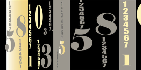 Obraz premium Creative and modern background with numbers.