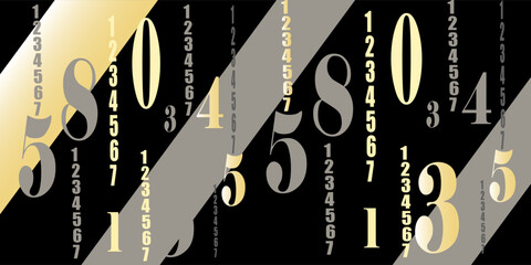 Naklejka premium Creative and modern background with numbers.