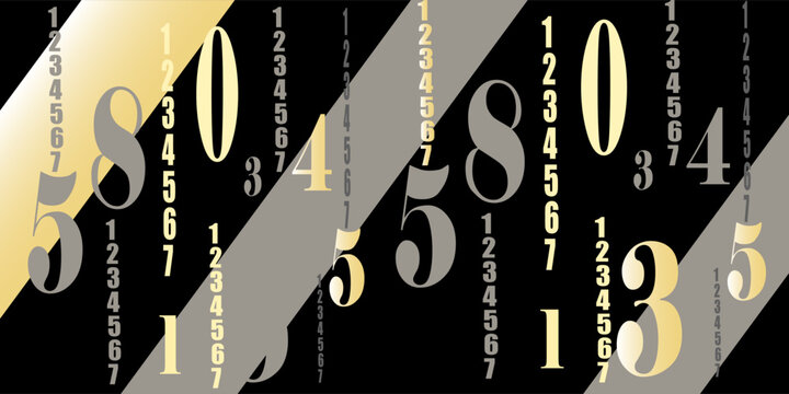 Creative and modern background with numbers.
