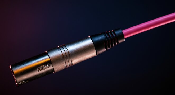 Extreme macro photography close up side profile severed thick pink.