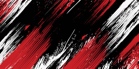 Gaming esport background striking stripes electric banner vector illustration design red black grunge brush wing comic pattern modern abstract concept livery stripes decal paint splash splatter.eps 10 © Samsul