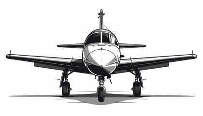 Vintage Military Jet Fighter Aircraft Plane. © ikhsan