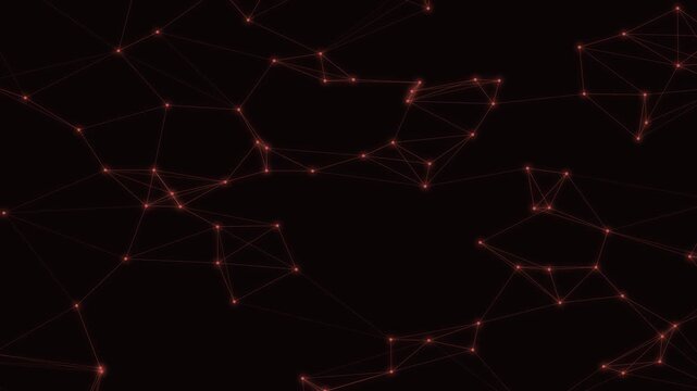 Red Plexus Mesh Network Technology Motion Background Loop