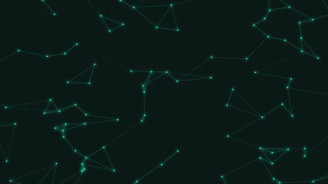 Teal Plexus Mesh Network Technology Motion Background Loop