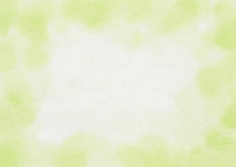 Obraz premium Fresh green watercolor cloud frame with white center. Soft botanical abstract background perfect for spring branding, invitations, stationery, wellness, and printable designs.