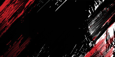 Gaming esport background striking stripes electric banner vector illustration design red black grunge brush wing comic pattern modern abstract concept livery stripes decal paint splash splatter.eps 10 © Samsul