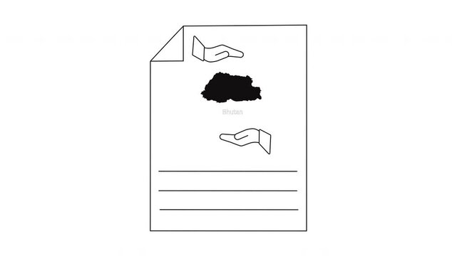 Conceptual illustration of giving and receiving with text lines for notes.