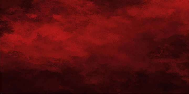 Abstract red grunge texture background with dark storm clouds and dramatic fire light effects and copy space