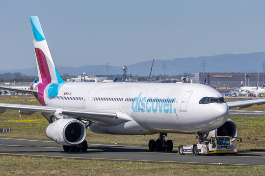 Discover Airlines Airbus A330-300 airplane at Frankfurt airport in Germany