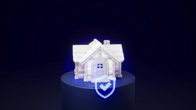 Residential Security and Property Insurance Concept Background