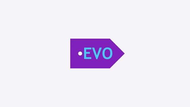 Purple Tag Featuring The Evo Domain Extension Indicator For Internet Web Addresses To Help Companies Establish Their Online Presence And Build Digital Branding Strategies For Various Global