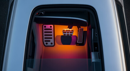 Fototapeta premium Car Trunk Open View