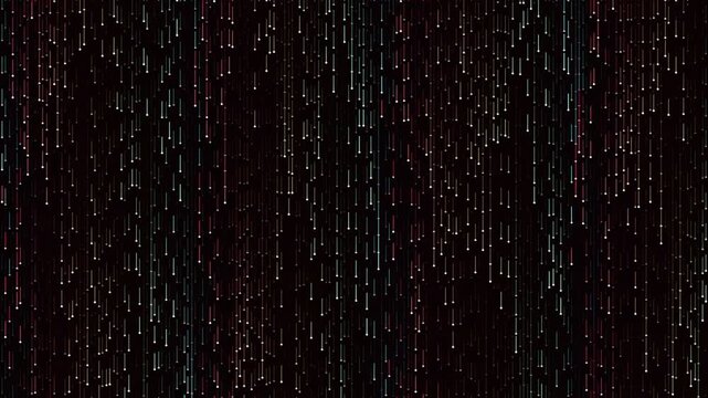 Falling digital data code matrix effect abstract tech visualization loop