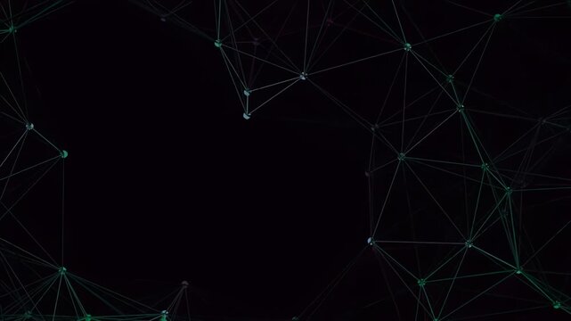 Abstract digital network connecting points, glowing futuristic technology background