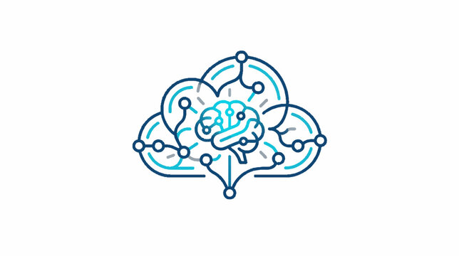 Blue halftone mandala border background on white