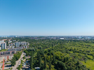 Fototapeta premium aerial view of the city
