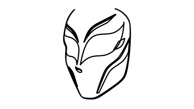 Clean flat vector line icon of face paint markings, ideal for carnival guides, theatre makeup charts, sports fan pages, and festive profiles.