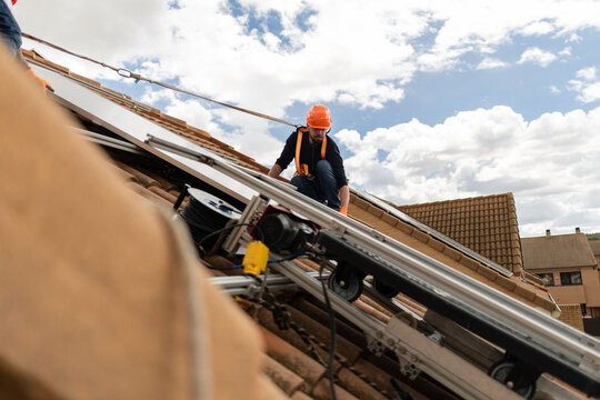Installing solar panels for sustainable energy generation