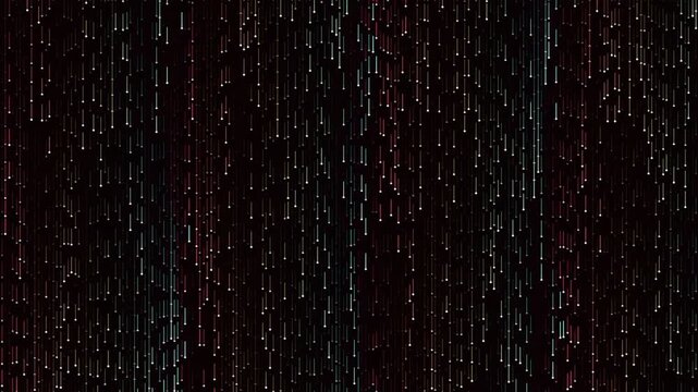 Abstract digital data rain particle stream background for tech cinematic loop