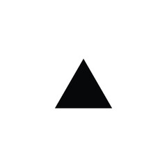 Fototapeta premium Solid black triangle icon pointing up for user interface navigation