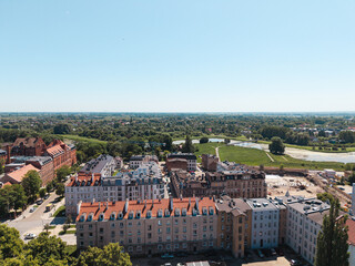 Fototapeta premium aerial view of the old town of vilnius