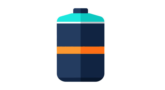 Illustration of a colorful industrial storage barrel container.