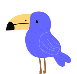 Fototapeta premium Purple bird animal cartoon. vector design