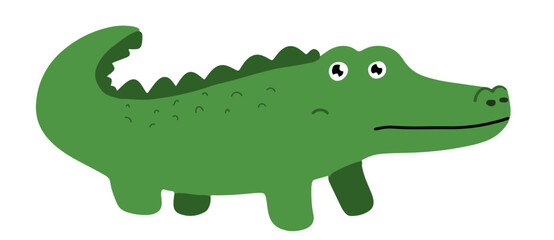Fototapeta premium Cute crocodile animal. vector illustration, Vector Clipart Design. Printable Download Pack.