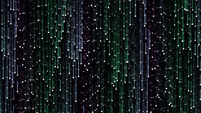 Abstract green digital data stream flowing pattern for futuristic technology backgrounds