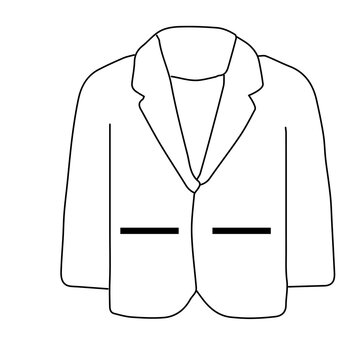 Hand drawn man fashion popular illustration design. jacket, jas, shirt, doole element design. coloring page