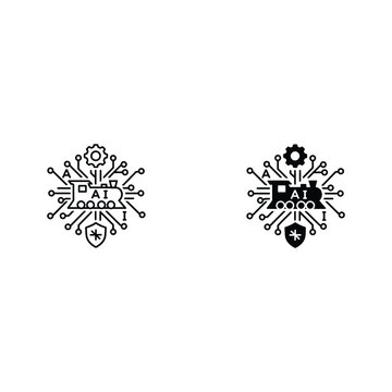 Abstract geometric snowflake design with binary code elements digital art geometric patter